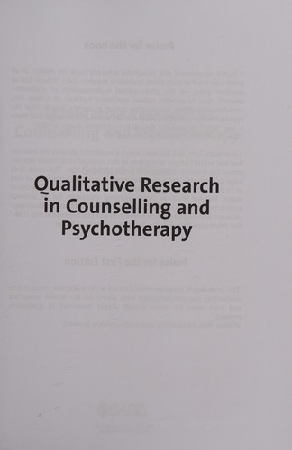 The cover of the book Qualitative research in counselling and psychotherapy by McLeod, John