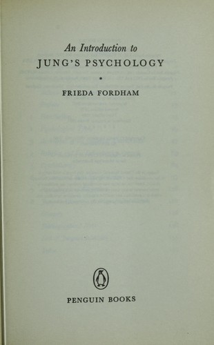 The cover of the book An introduction to Jung's psychology by Frieda Fordham