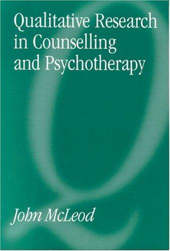 The cover of the book Qualitative research in counselling and psychotherapy by McLeod, John