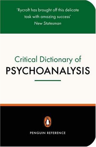 The cover of the book A critical dictionary of psychoanalysis by Charles Rycroft